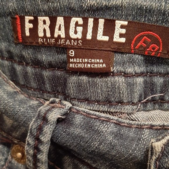 Jeans-FRAGILE, Junior Sz9 Stretch Straight Leg Jean, Soft, comfortable Jean, EUC - Picture 4 of 6